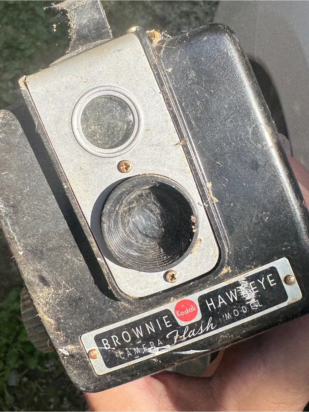 Vintage Kodak Brownie Hawkeye Flash Camera - Black & Silver for decoration parts